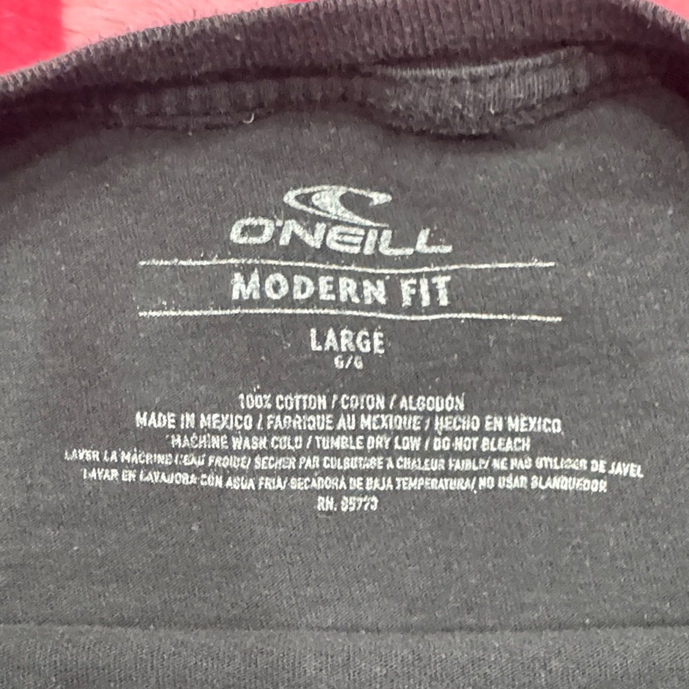 O'Neill Black T-Shirt with Teal Logo - Picture 2 of 7